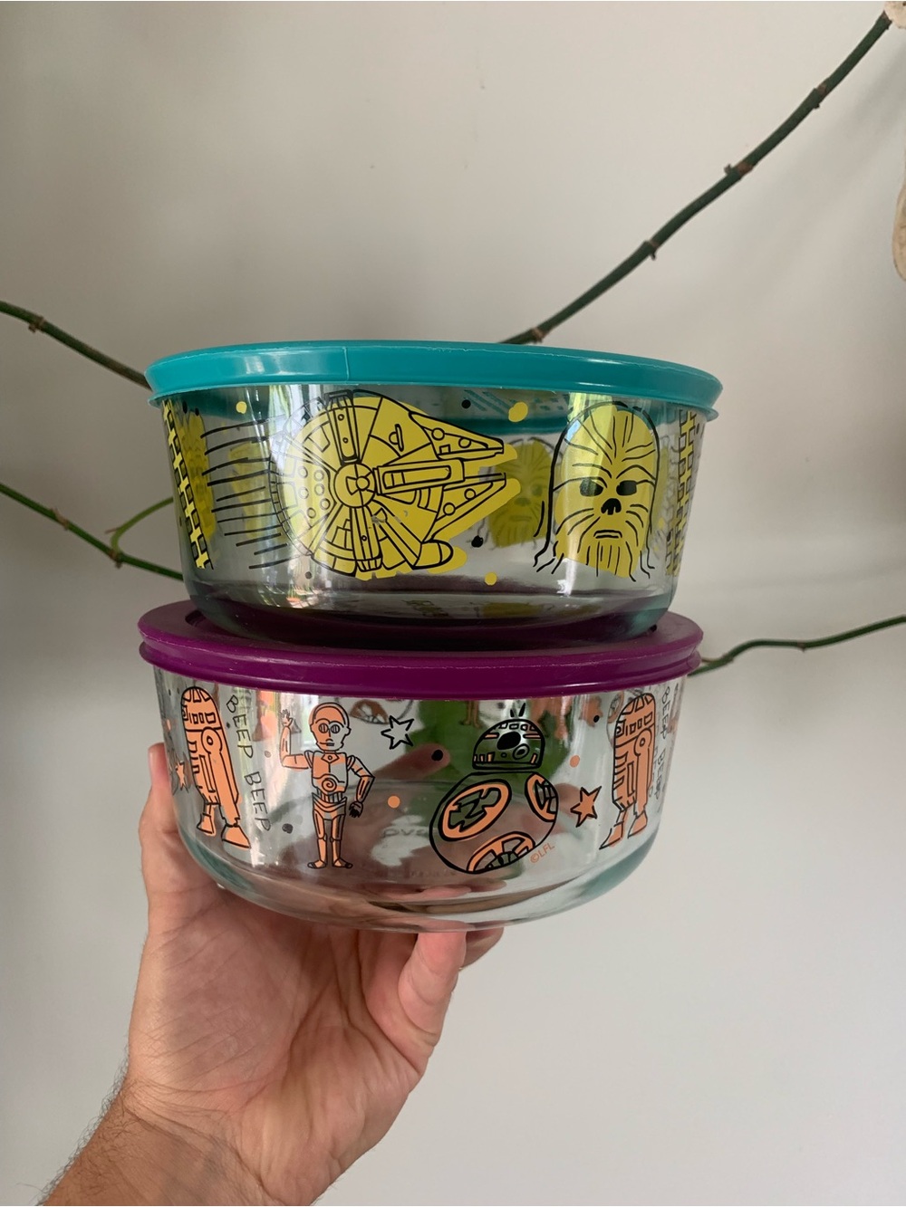Pyrex Star Wars Themed Glass Storage Bowls
